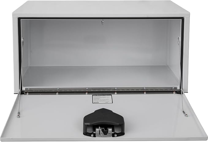 Buyers Products 1702205 Steel Underbody Truck Tool Box 18 x 18 x 36 Inch, White Powder-Coated 14 Ga Steel, Locking Stainless Paddle Latch, Drop Door, Weather-Resistant, Made in USA