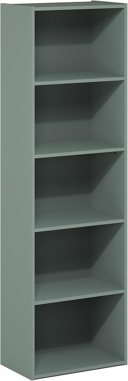 Furinno LUDER Book Shelf, 5-Tier Bookshelf, Bookcase
