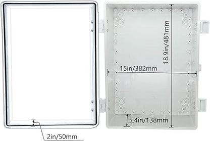 Co. ABS Waterproof IP67 15.75" x 19.68" x 7.87" Hinged Electronics Box