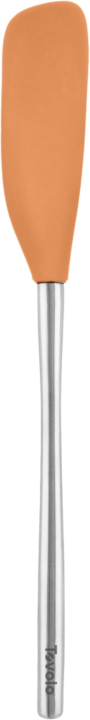 Tovolo Jar Spatula Silicone Long Stainless Steel Handle Scraper Spatula Apricot