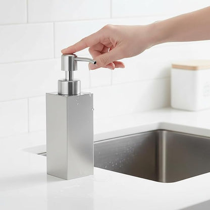 Soap Dispenser with Rust Proof Stainless Steel Pump Refillable