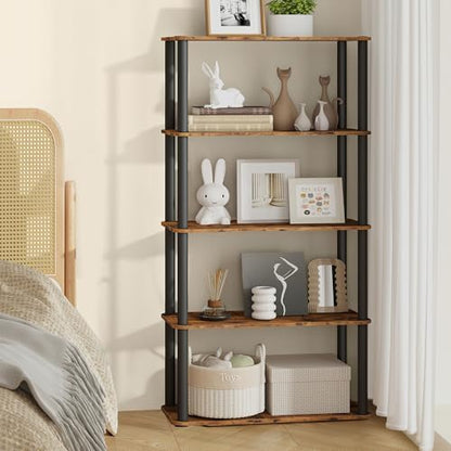 VASAGLE 5-Tier Shelf, Storage Shelves, Bookcase with Shelves, Living Room
