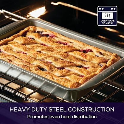 Circulon Nonstick Bakeware Rectangle Baking Pan / Cake Pan, 9 Inch x 13 Inch, Gray