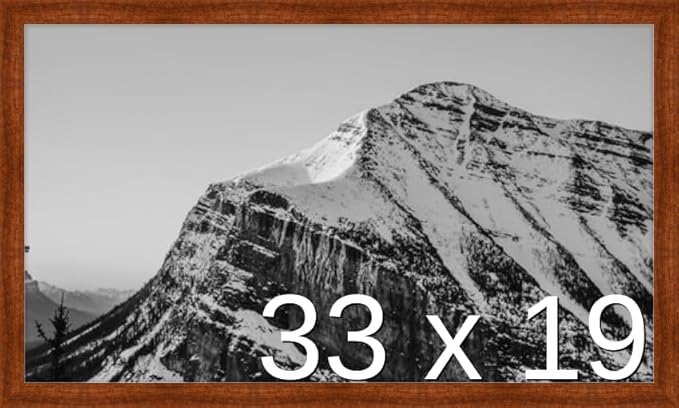 Frame It Easy 33 x 19 Russet Wood Frame
