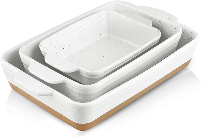 HVH Baking Dish Set, 9x13 Baking Dish, Large Casserole Dish Set, Ceramic
