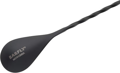 Barfly Teardrop Bar Spoon, End 11 13/16" (30 cm), Matte Black