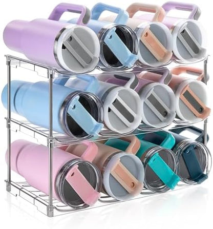 Larger Water Bottle Organizer for Stanley 40 oz Tumbler, Tumbler Organizer