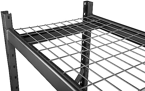 WEN Four-Tier Industrial Steel Storage Rack with Adjustable Shelving and 8000-Pound Capacity (RK7724-4)