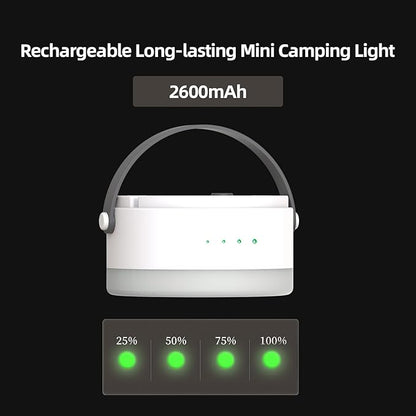 Hanging Camping Tent Light with Stepless Dimming & Magnetic Base, USB-C Rechargeable LED Lantern for Outdoor Glamping, Emergencies, Indoor Outages (Portable,Waterproof)