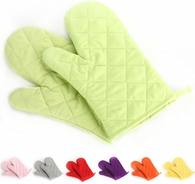 Oven Mitts, Premium Heat Resistant Kitchen Gloves Cotton & Polyester Quilted