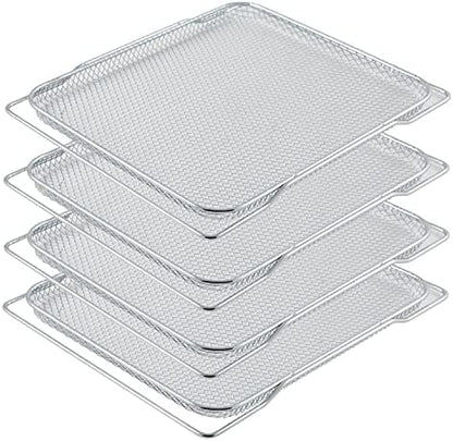 NUWAVE Genuine 9-Piece Ultimate Baking Kit, 1.3” Deep SS Roasting Tray, 4 SS Racks, 4 - 11.5”x13” Silicone Baking Mats, Compatible w/ All Bravo XL Air Fryer Oven Models 20801,20802, 20811, 20850