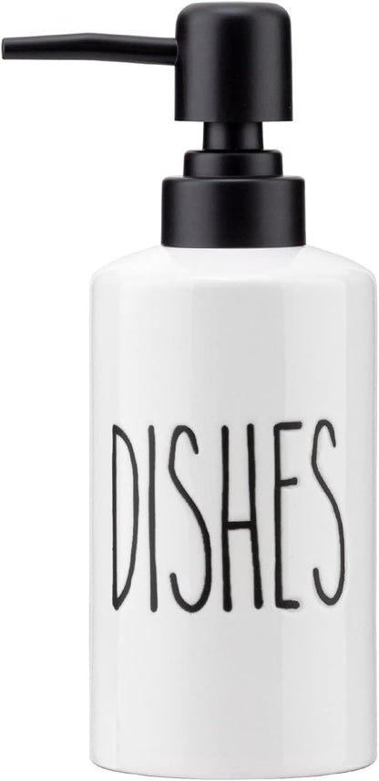 FE Dish Soap Dispenser for Kitchen, 10oz Ceramic Soap Dispenserr for Bathroom