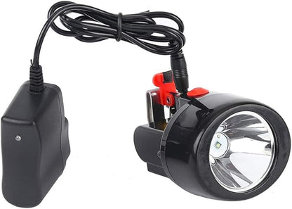 High Power Rechargeable Headlamp with One-Button Control, Long Range LED Miner Headlight, Adjustable Light Modes, Waterproof Head Torch for Camping, Hiking, Caving, Emergency Work Light