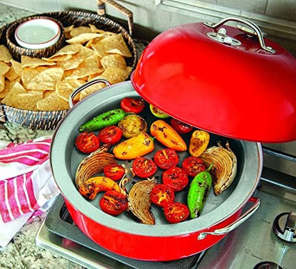 Nordic Ware Stovetop Kettle Smoker, Full Size, Red
