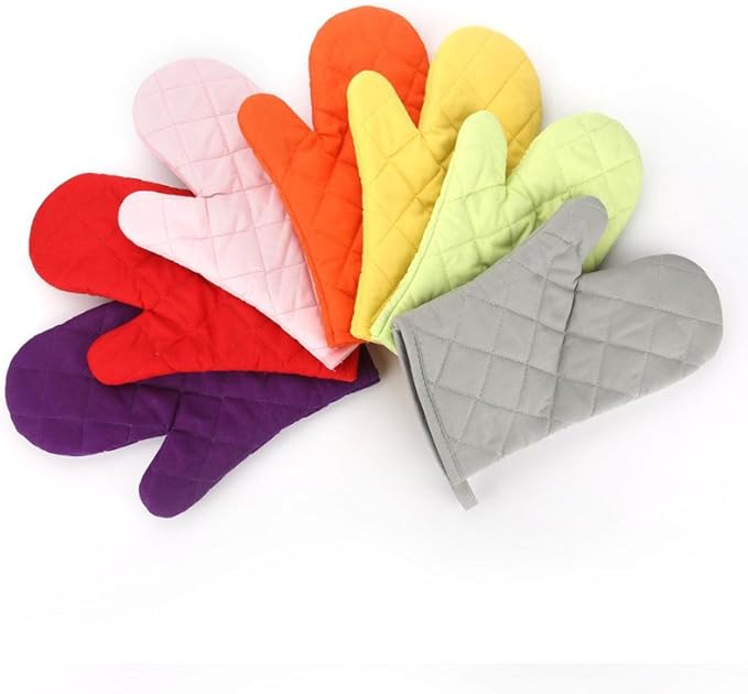 Oven Mitts, Premium Heat Resistant Kitchen Gloves Cotton & Polyester Quilted