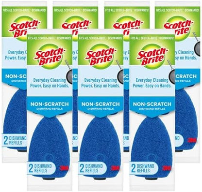 Scotch-Brite Non-Scratch Dishwand Refill Kit, 14 Refill Pads