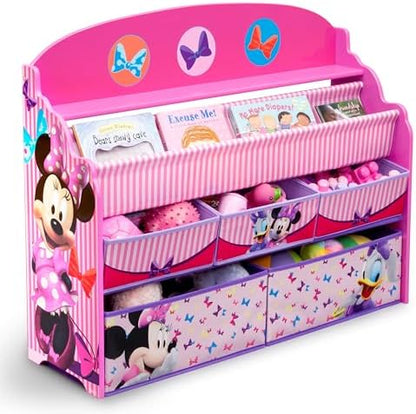 Delta Children Deluxe Book & Toy Organizer, Disney Minnie Mouse