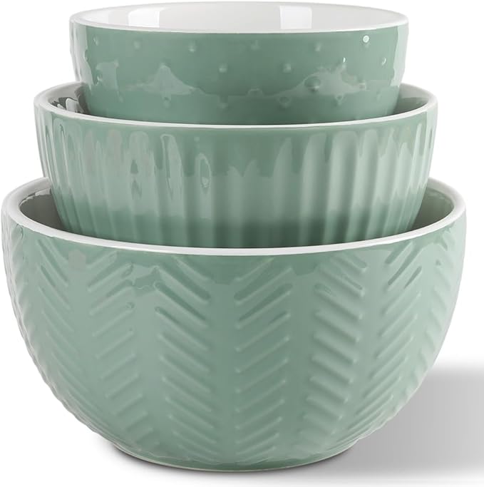 HAPPY KIT Ceramic Mixing Bowls Set, Serving Bowls Set