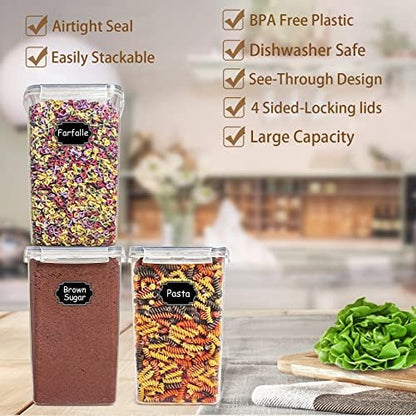 Wildone Flour Sugar Storage Containers 6.5L, 4 PCS, Gray