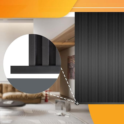 OUZUGIE 8-Pack 57 Inches, WPC Slat Wall Panel Trim, Corner Guard