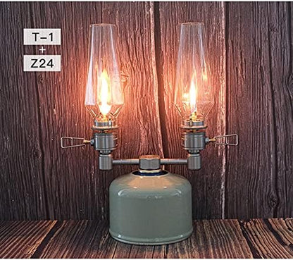 CAMPINGMOON Camping Gas Lantern with Wooden Lantern Case T-1