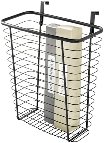 iDesign Metal Over-the-Cabinet Basket for Kitchen Storage - Matte Black