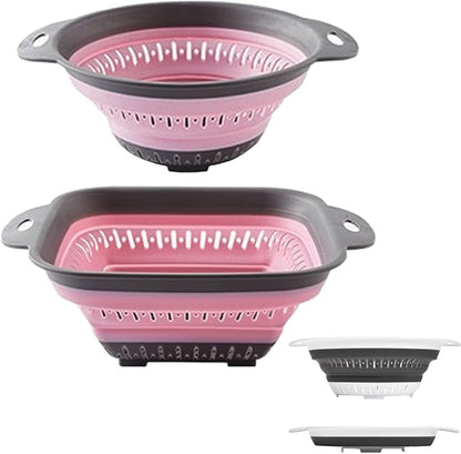 Collapsible Colander and Strainer, Silicone Strainer Colanders & Food Strainers