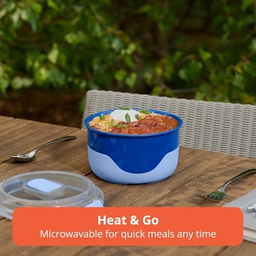 Rubbermaid Pack & Go Microwavable Set with 660 mL Soup Mug and 900 mL Container, Leakproof Meal Prep Containers