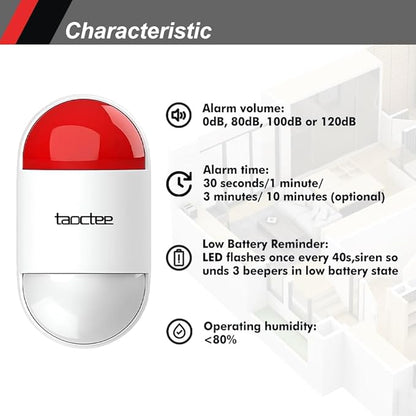 Panic Button Alarm for Security Emergency Remote Panic Alarm Siren for Home