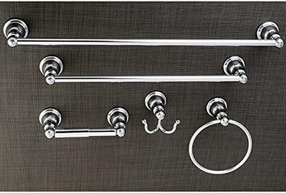 Kingston Brass Sante Fe Towel-Bar/Towel-Ring/Toilet Paper Holder/Robe Hook, 18"/24", Polished Chrome