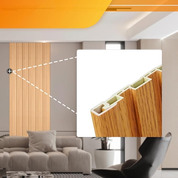 OUZUGIE 8-Pack 57 Inches, WPC Slat Wall Panel Trim, Corner Guard