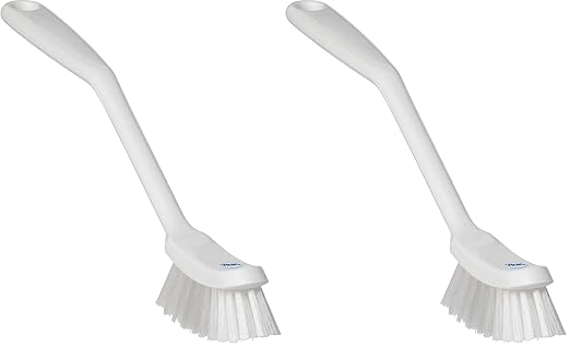 Vikan - Fine Dish Brush - Heavy-Duty, Slip-Resistant Cleaning Brush,