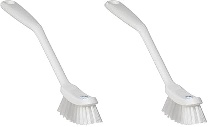 Vikan - Fine Dish Brush - Heavy-Duty, Slip-Resistant Cleaning Brush,