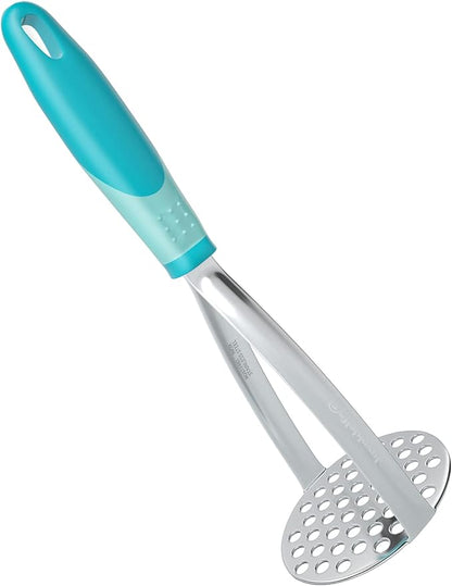 Joyoldelf Heavy Duty Potato Masher, Stainless Steel Integrated Masher Kitchen Tool & Food Masher/Potato Smasher with Non-slip Handle, Perfect for Bean, Vegetable, Fruits, Baby Food, Avocado, Meat