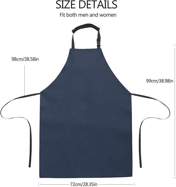 Homsolver 2 Pack Waterproof Rubber Aprons, Heavy Duty Butcher