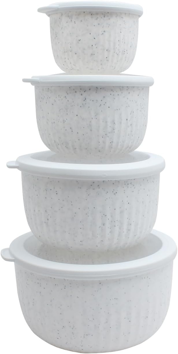 COOK WITH COLOR Prep Bowls with Lids- Wide and Deep Nesting Plastic Small