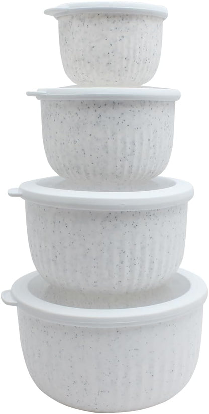 COOK WITH COLOR Prep Bowls with Lids- Wide and Deep Nesting Plastic Small