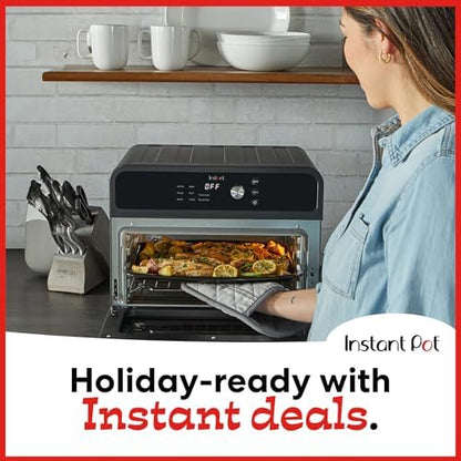 Instant Pot Omni 19QT/18L Toaster Oven Air Fryer, 7-in-1 Functions, Fits 12" Pizza, Crisps, Broils, Bakes, Roasts, Toasts, Warms, Convection, 100+ In-App Recipes, from the Makers of Instant Pot, Black