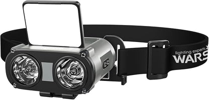 WARSUN MD9 Multi-Use Headlamp Rechargeable LED ??Cap & Bike Mount, COB, Motion Sensor, 5 Modes, 800 Lumens or Camping, Fishing, Hiking