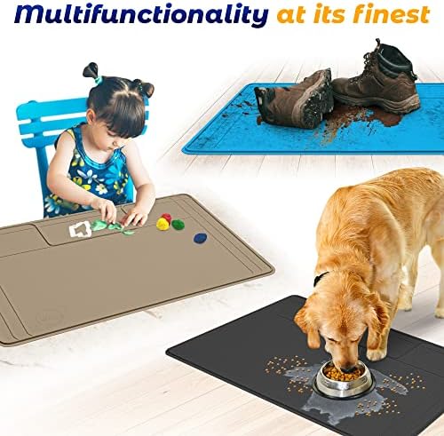 The Original Under Sink Mat - Silicone Waterproof mat, Trimmable, Easy to Clean, Kitchen Cabinet Liner, Under Sink Protector mats, Drip Tray with Lip - 34" x 22" or Smaller