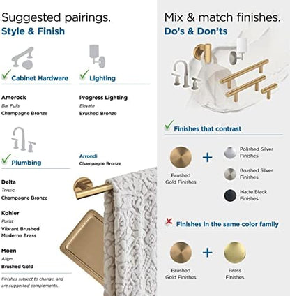 Amerock Arrondi 24" Champagne Bronze Towel Bar