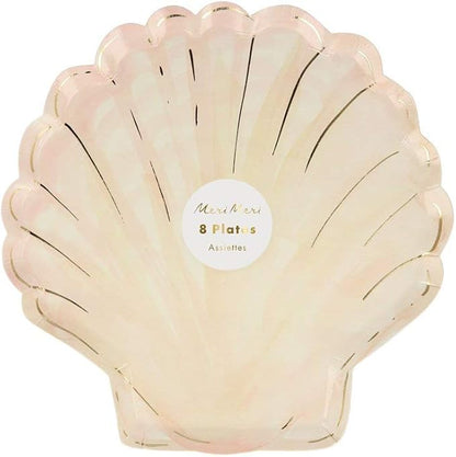 WATERCOLOR CLAM SHELL PLATES