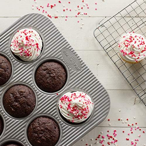 USA Pan Nonstick Toaster Oven 6 Cup Muffin Pan, Aluminized Steel