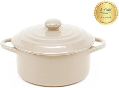 Kook Ceramic Mini Cocotte Set, Small Casserole Dishes