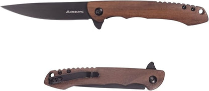 Gentleman's knife wood handle assist knife Flipping pocket knife ball bearing Folding Knife EDC Knives for Men Women Everyday Carry Outdoor Hiking Camping Gift