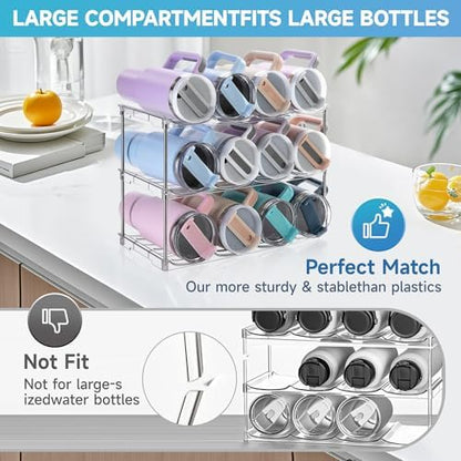 Larger Water Bottle Organizer for Stanley 40 oz Tumbler, Tumbler Organizer