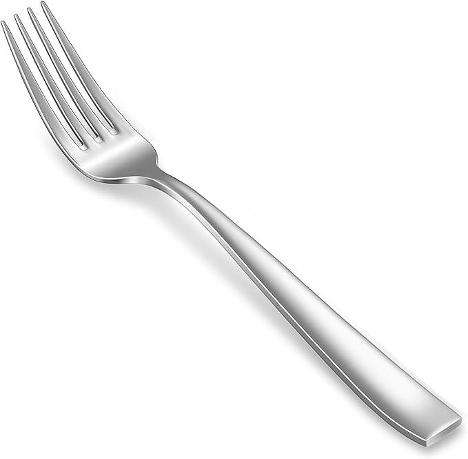 KEAWELL Premium 4-Piece Louis Dinner Fork, 18/10 Stainless Steel, Set of 4, Fine Fork Set with Squared Edge, Dishwasher Safe (8.3 inches)