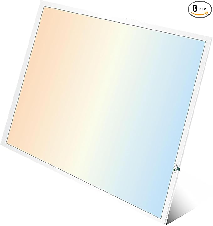 2X2 LED Flat Panel Light Emergency Battery Backup, 40W-3000K/4000K/5000K