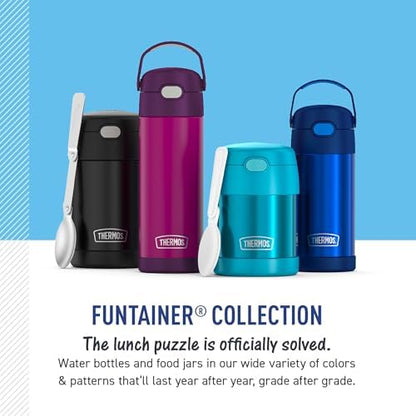 THERMOS FUNTAINER Water Bottle with Spout, 16oz, Matte Charcoal
