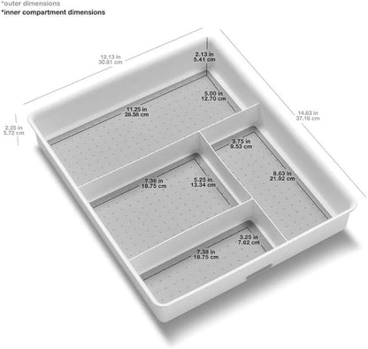 madesmart 4 Compartment Drawer Organizer, Office Tools, & Small Household Items